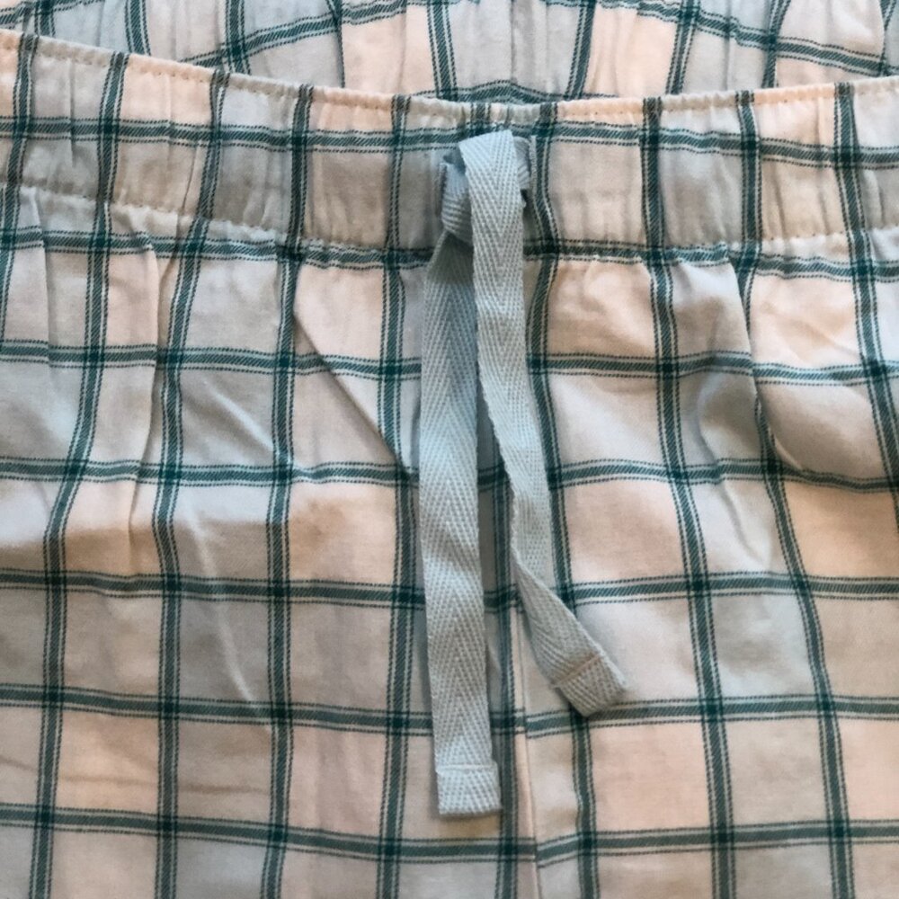 Amazon Essentials Blue/White Plaid Drawstring Pjs… - image 2